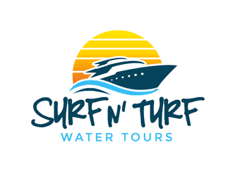 surf n turf water tours  logo design by kunejo