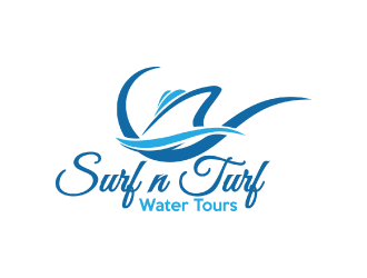 surf n turf water tours  logo design by nona