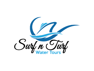 surf n turf water tours  logo design by nona