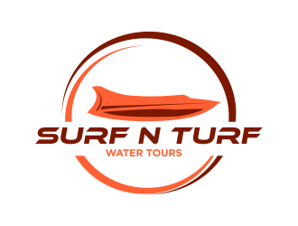 surf n turf water tours  logo design by Greenlight