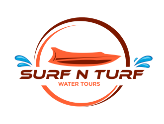 surf n turf water tours  logo design by Greenlight