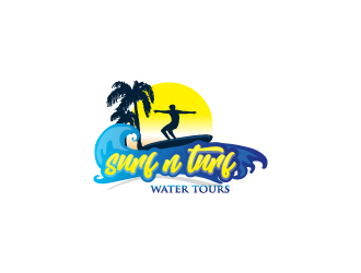 surf n turf water tours  logo design by Donadell