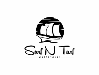 surf n turf water tours  logo design by giphone