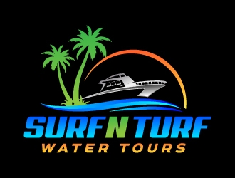surf n turf water tours  logo design by jaize