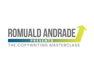Romuald Andrade Presents The Copywriting Masterclass logo design by kunejo