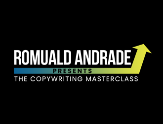 Romuald Andrade Presents The Copywriting Masterclass logo design by kunejo