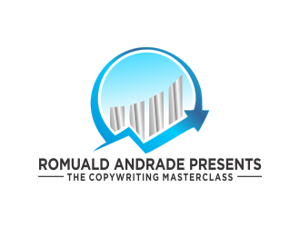 Romuald Andrade Presents The Copywriting Masterclass logo design by akhi