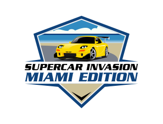 Supercar Invasion Miami Edition  logo design by Kruger