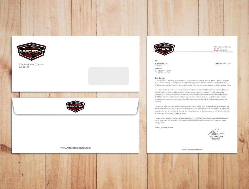 Afford-It Auto Sales logo design by Kindo
