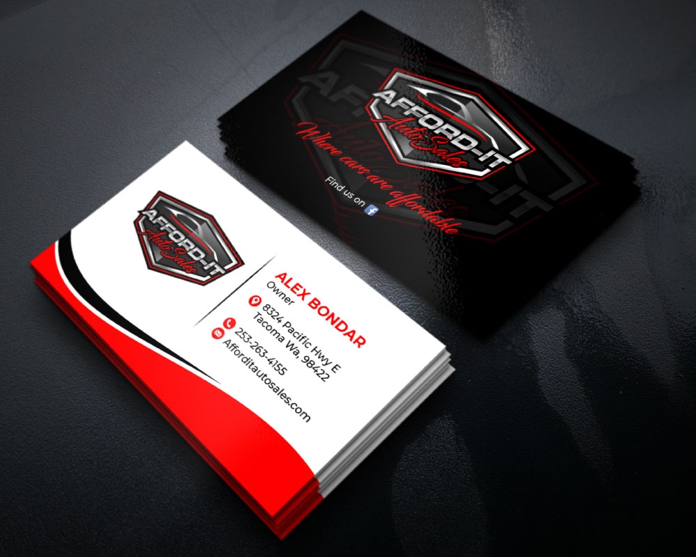 Afford-It Auto Sales logo design by Boomstudioz