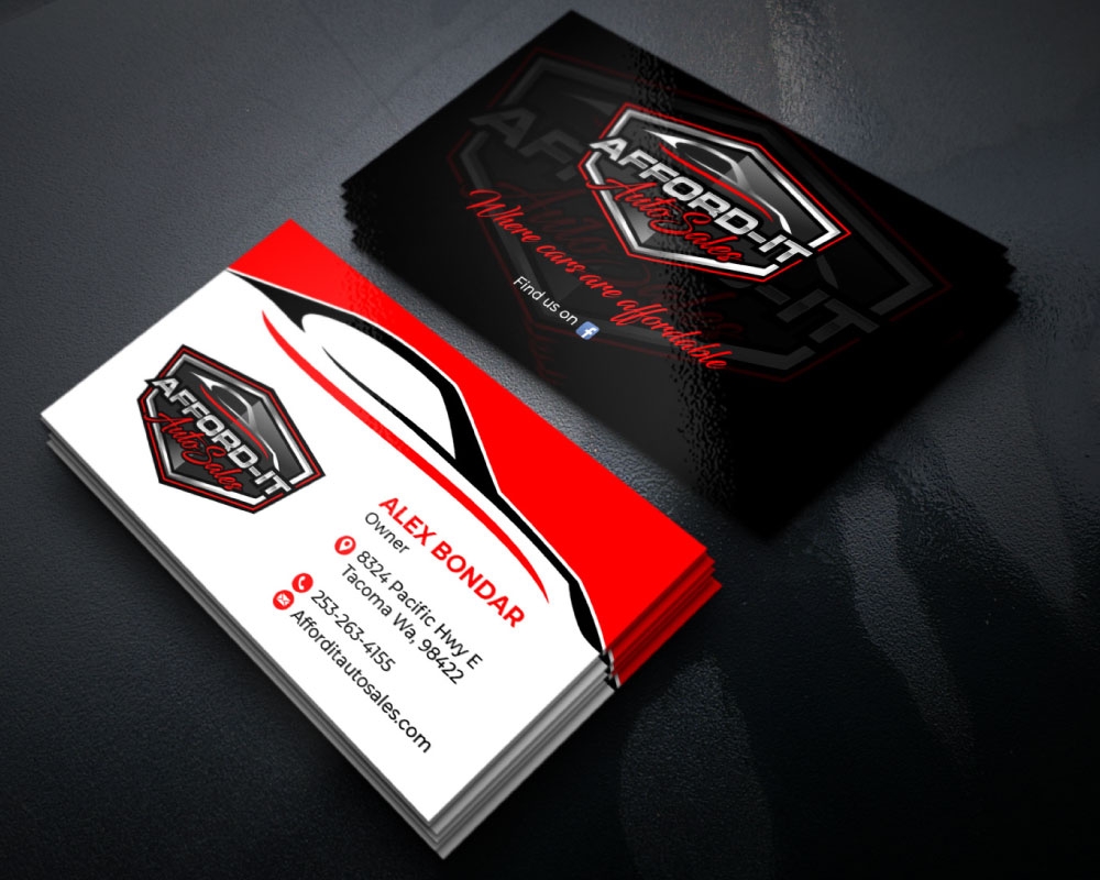 Afford-It Auto Sales logo design by Boomstudioz