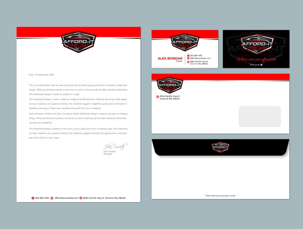 Afford-It Auto Sales logo design by Boomstudioz