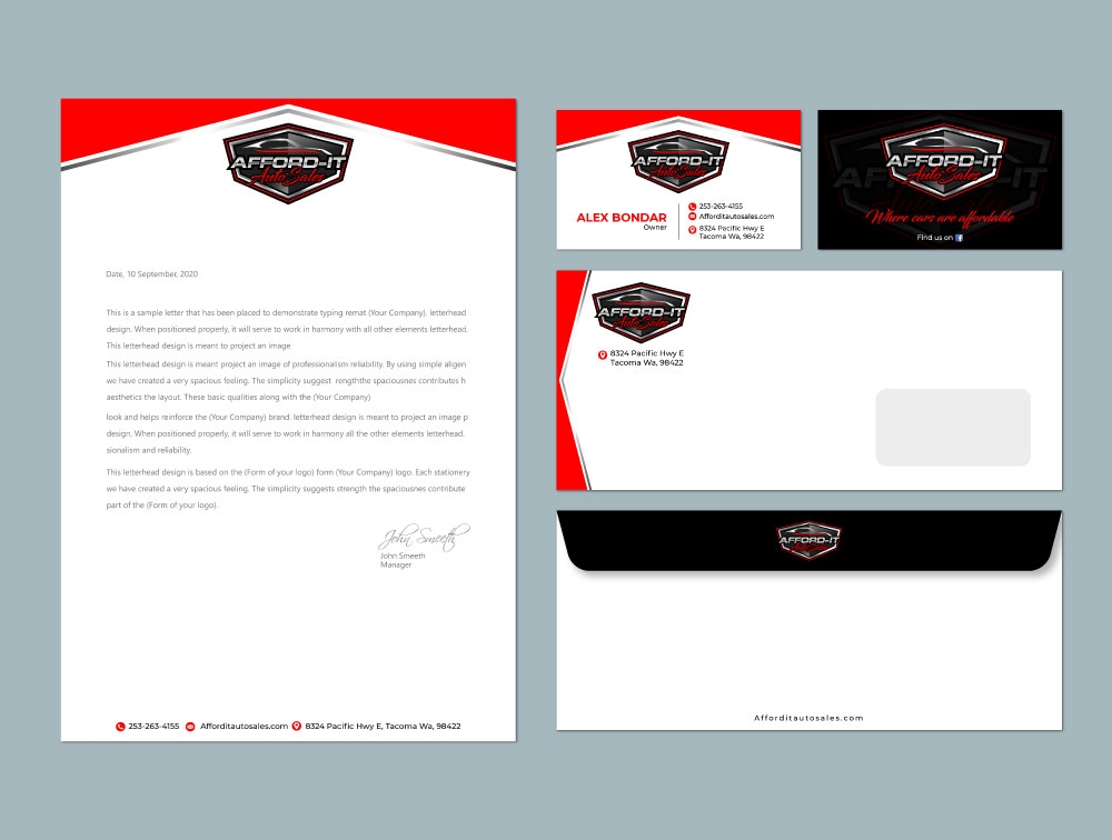 Afford-It Auto Sales logo design by Boomstudioz