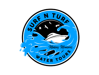 surf n turf water tours Logo Design - 48hourslogo