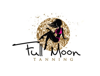 Full Moon Tanning logo design by maze