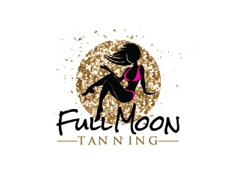 Full Moon Tanning logo design by maze
