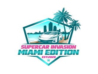 Supercar Invasion Miami Edition  logo design by Krafty