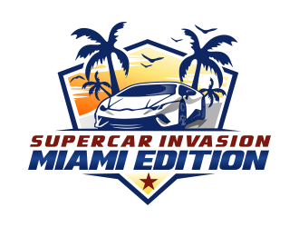Supercar Invasion Miami Edition  logo design by semar