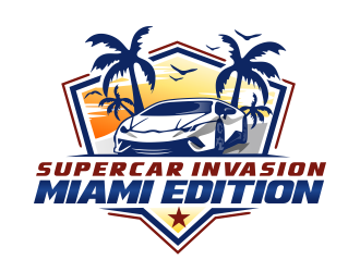 Supercar Invasion Miami Edition  logo design by semar