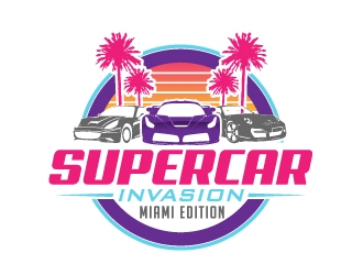 Supercar Invasion Miami Edition  logo design by jaize