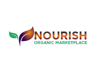 Nourish Organic Marketplace logo design by Greenlight