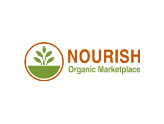 Nourish Organic Marketplace logo design by hopee