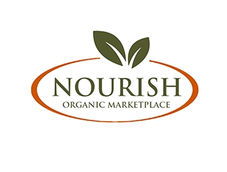 Nourish Organic Marketplace logo design by PrimalGraphics