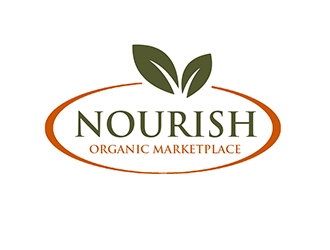 Nourish Organic Marketplace logo design by PrimalGraphics