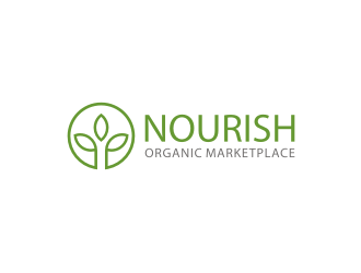 Nourish Organic Marketplace logo design by RatuCempaka