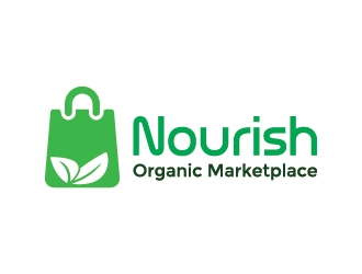 Nourish Organic Marketplace logo design by GRB Studio