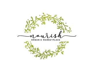 Nourish Organic Marketplace logo design by Lovoos