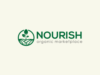 Nourish Organic Marketplace logo design by menanagan