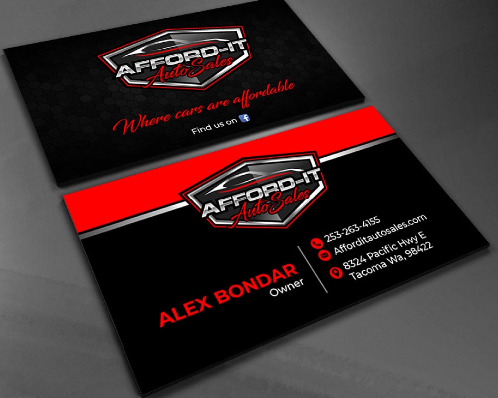Afford-It Auto Sales logo design by Boomstudioz