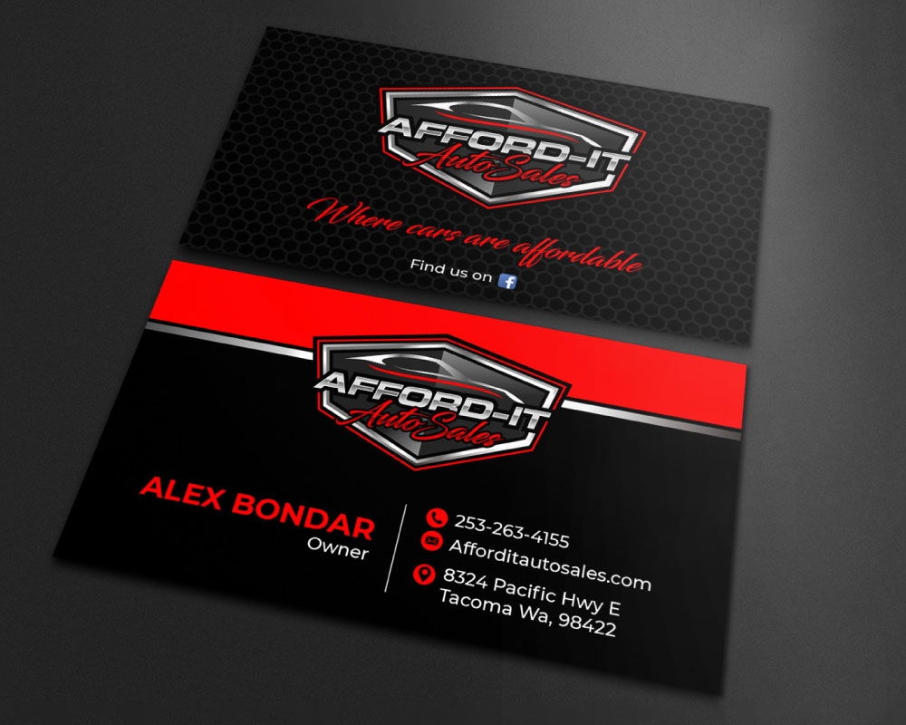 Afford-It Auto Sales logo design by Boomstudioz