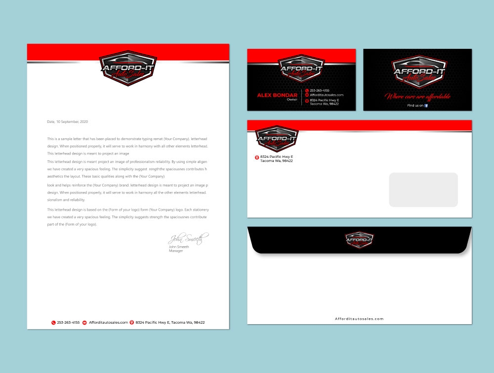 Afford-It Auto Sales logo design by Boomstudioz