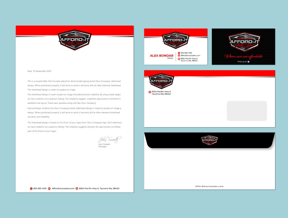 Afford-It Auto Sales logo design by Boomstudioz