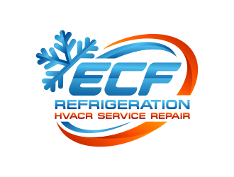 ECF REFRIGERATION logo design by Panara