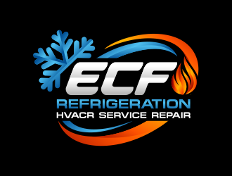 ECF REFRIGERATION logo design by Panara