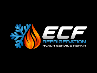 ECF REFRIGERATION logo design by Panara