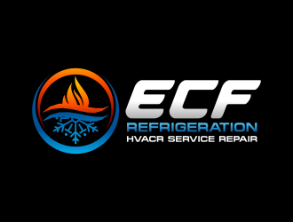 ECF REFRIGERATION logo design by Panara