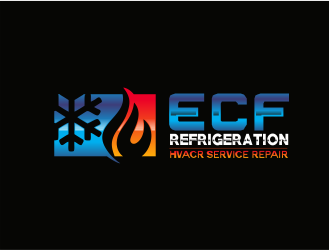 ECF REFRIGERATION logo design by up2date