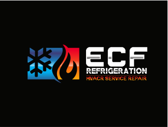 ECF REFRIGERATION logo design by up2date