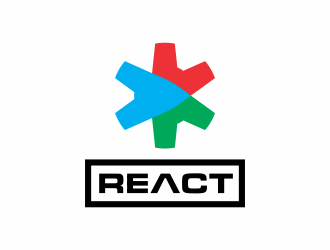 REACT logo design by hopee