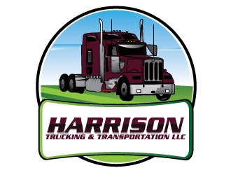 Harrison Trucking & Transportation LLC logo design by AamirKhan