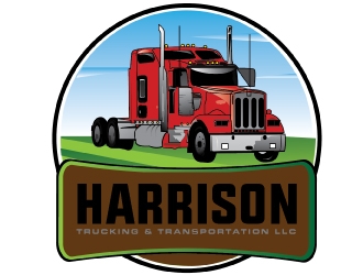Harrison Trucking & Transportation LLC logo design by AamirKhan