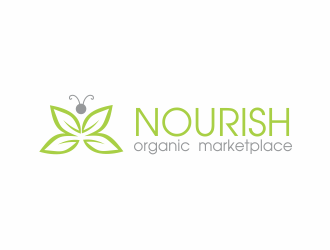 Nourish Organic Marketplace logo design by up2date
