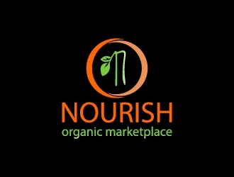 Nourish Organic Marketplace logo design by Mirza