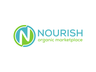 Nourish Organic Marketplace logo design by N3V4