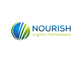 Nourish Organic Marketplace logo design by N3V4