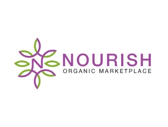 Nourish Organic Marketplace logo design by invento